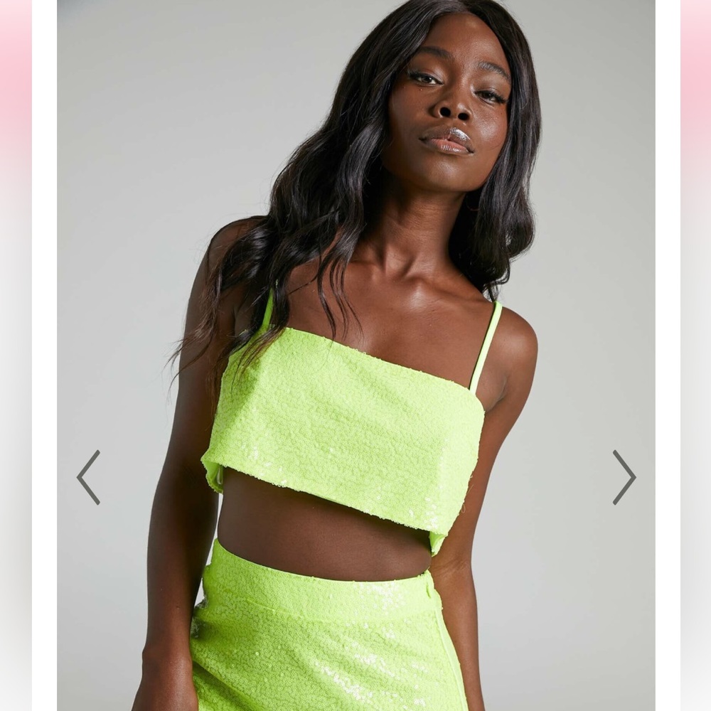 Showpo Sequined Crop Top